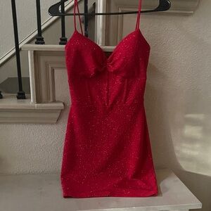 Windsor Red Sparkle Mini Dress